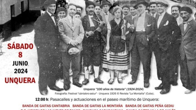 Sábado 8 de junio XXI Fiesta de la Gaita Cántabra de Unquera.